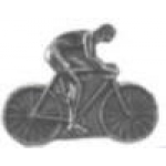 BICYCLE PIN CAST RIDER ON BIKE PIN
